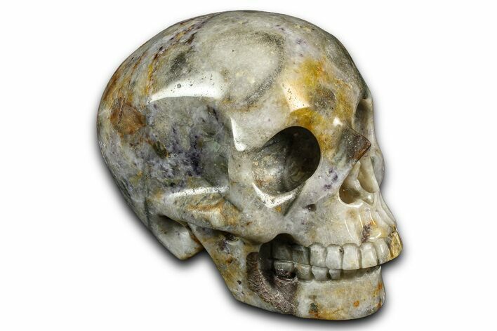 Realistic Brecciated Fluorite Skull #382125